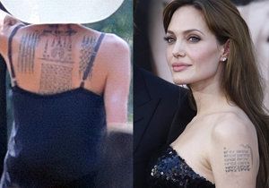 Angelina Jolie má na zádech tři nová tetování!
