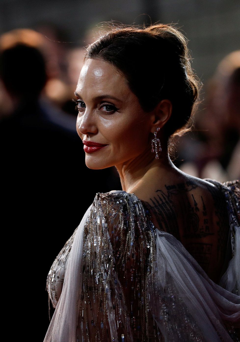 Angelina Jolie na premiéře pohádky Zloba: Královna všeho zlého
