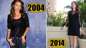 Ze sexy Angeliny se během deseti let stala nezdravě vypadající hubeňourka.