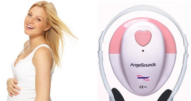 AngelSounds JPD-100S Prenatální odposlech, AngelSounds je přístroj, který umožňuje poslech tlukotu srdce nebo pohybů dítěte v prenatálním období, tedy v období těhotenství