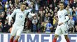 Útočník Anglie Jamie Vardy slaví gól proti Litvě