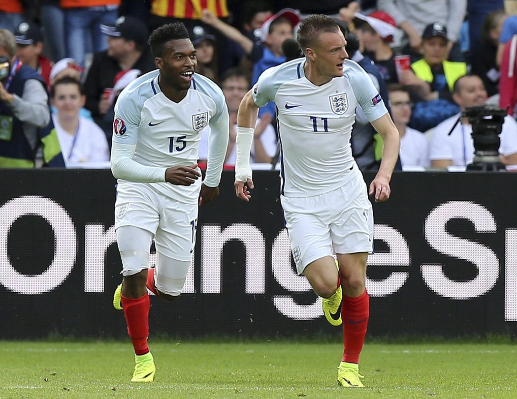 Útočníci Daniel Sturridge a Jamie Vardy zachránili Anglii proti Walesu na EURO ve Francii