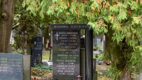 Hrob, kde je uložena Anička Janatková.