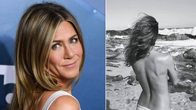 Jennifer Aniston oslavila Den země nahoře bez.