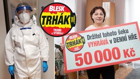 Zdravotní sestra Anna Čálková z Trutnova v denní hře Blesku Trhák vyhrála 50 tisíc Kč.