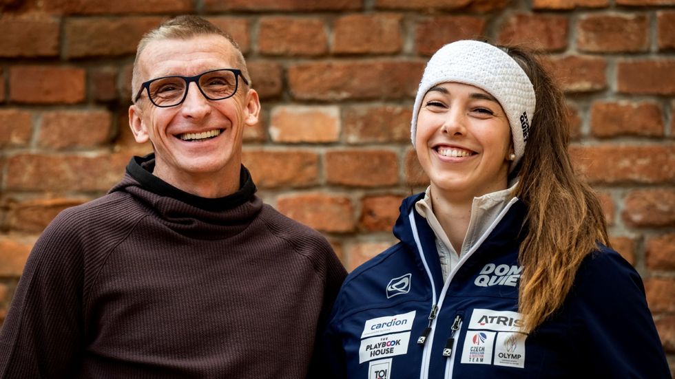keletonistka Anna Fernstädtová a trenér Josef Andrle