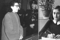 Annu Frankovou zradila židovská kolaborantka, je přesvědčený syn odbojáře