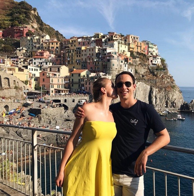 Anna Kadeřávková a Johan Mádr na dovolené v Itálii