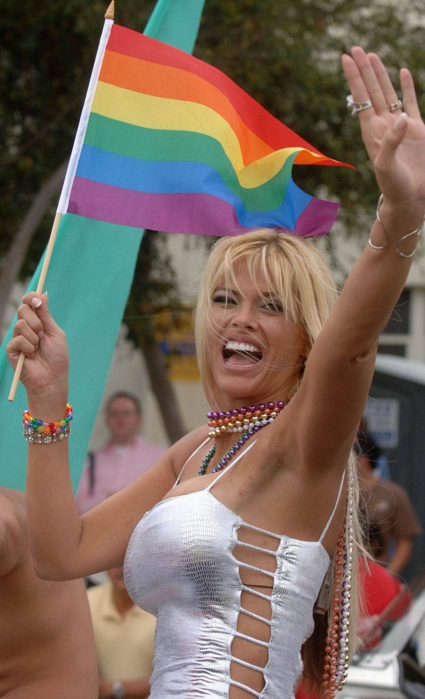 Na hollywoodské gay pride v roce 2005.