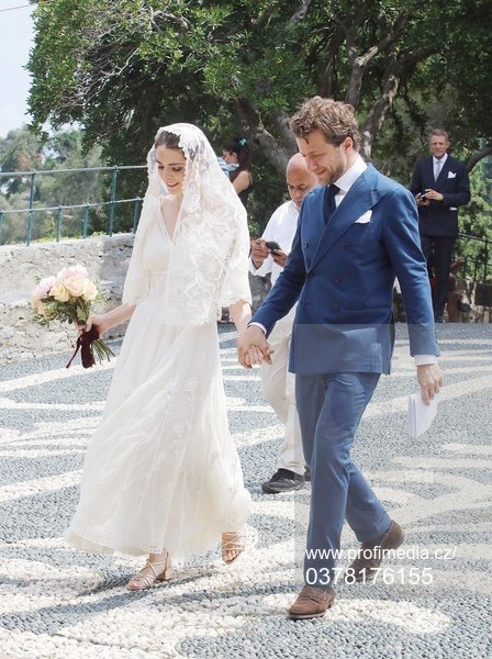 Nevěsta zvolila tradiční italský look.