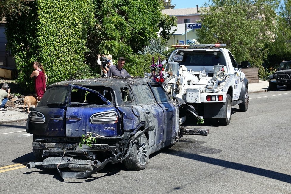 Autonehoda herečky Anne Hecheové