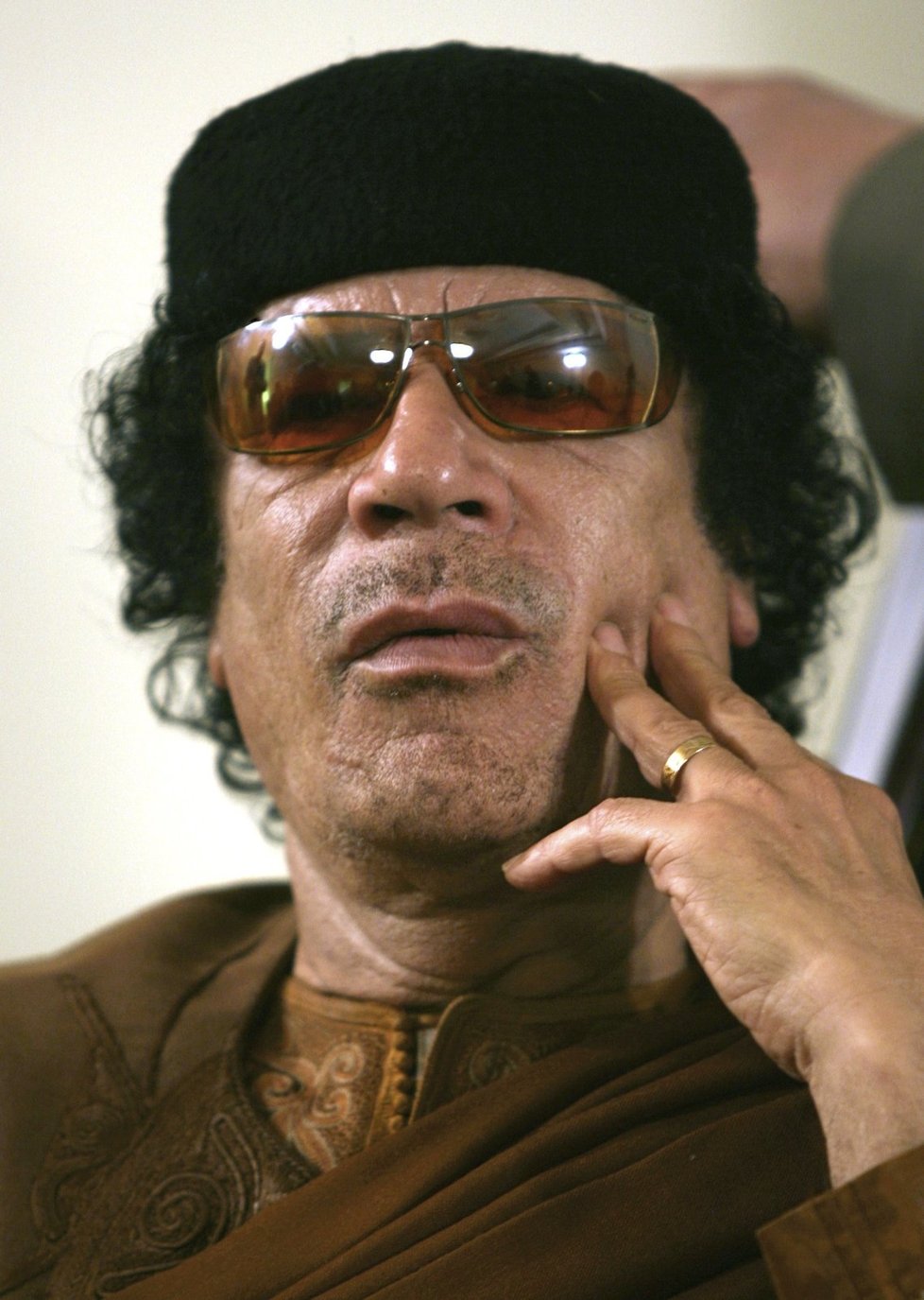 Muammar Kaddáfí v časech, kdy byl nahoře.