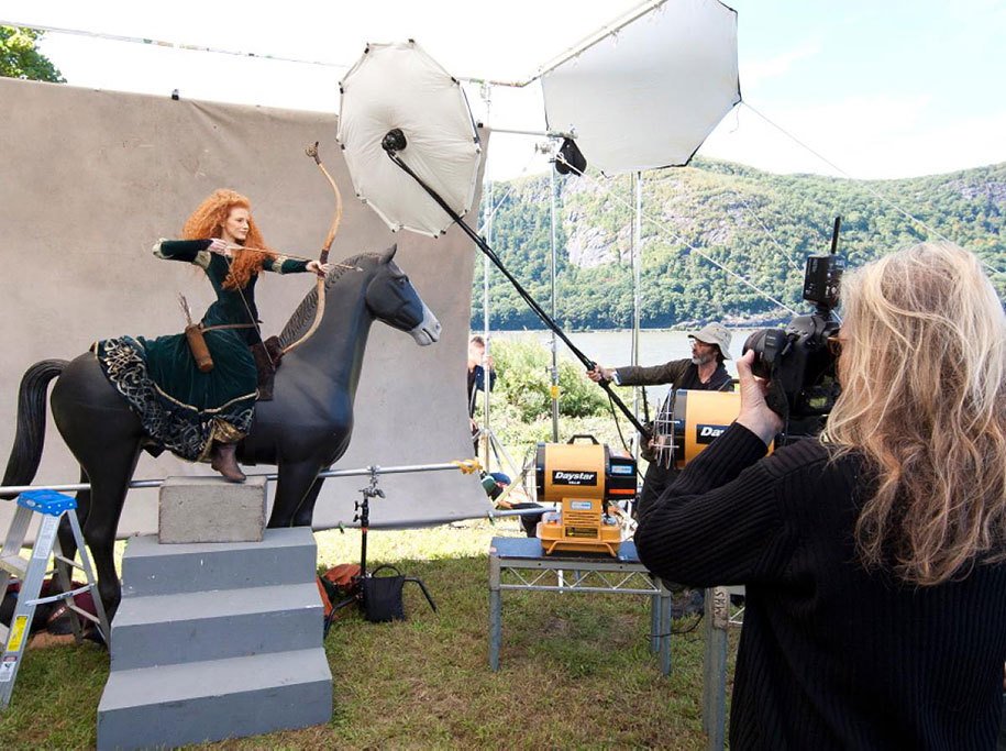 Nádherné fotografie pohádkových motivů jsou novým projektem fotografky Annie Leibovitz