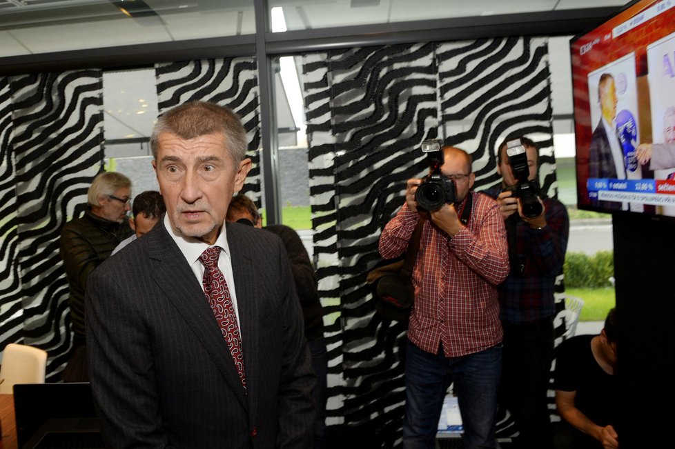 Andrej Babiš, jehož hnutí jasně vítězí v krajích