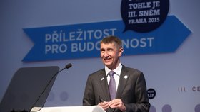 Celorepublikový sněm ANO: Andrej Babiš při svém proslovu. Litoval toho, že neměl protikandidáta