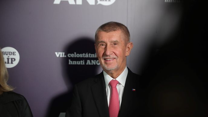 Andrej Babiš na sněmu ANO. (10. 2. 2024)