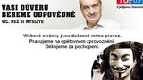 Anonymous plní hrozby: Napadají weby parlamentních stran