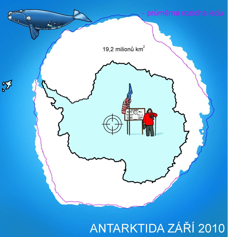 Antarktida v září 2010