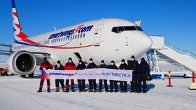 Boeing společnosti Smartwings na Antarktidě