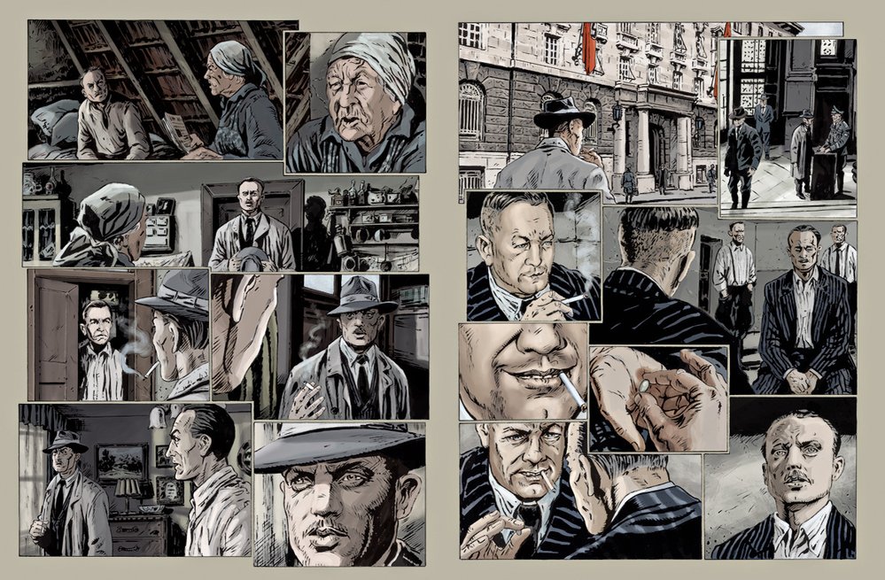 Ilustrace použité z komiksových knih autorské dvojice Zdeněk Ležák a Michal Kocián - Anthropoid aneb Zabili jsme Heydricha (Argo 2021), Tři králové (Argo 2017) a Stopa legionáře 2 - Osudy (Argo 2015)