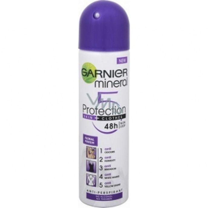 Antiperspirant Mineral Protection 5 48h Floral Fresh, Garnier, 61 Kč/150 ml