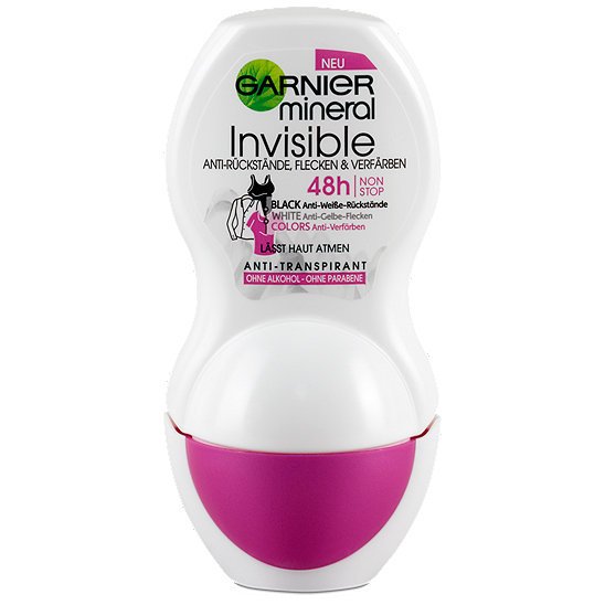 Garnier Mineral Invisible antiperspirant roll-on, 79 Kč, koupíte v síti drogerií