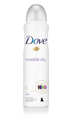 Dove antiperspirant deodorant sprej Invisible Dry, 69 Kč, koupíte v síti drogerií