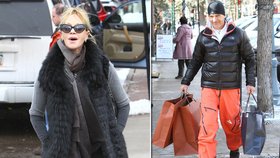 Hollywood v Aspenu: Melanie Griffith nakupovala, Banderas za ní běhal s taškami