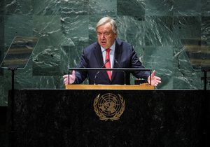 Generální tajemník OSN Antonio Guterres na Valném shromáždění OSN (19.9.2023)