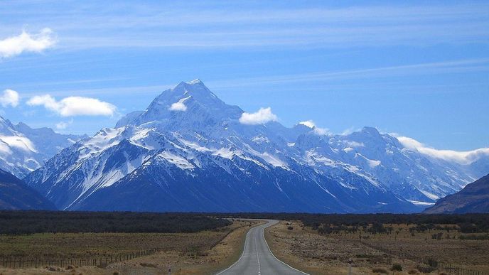 Aoraki (Mount Cook), nejvyšší hora Nového Zélandu