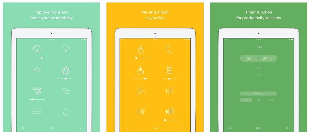 Aplikace Noisli vám pomůže k soustředění pomocí zvuků