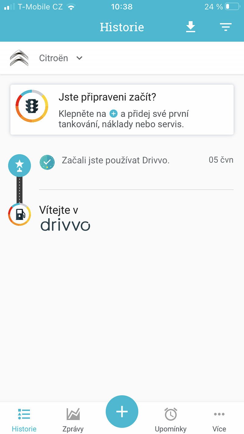 Aplikace Drivvo