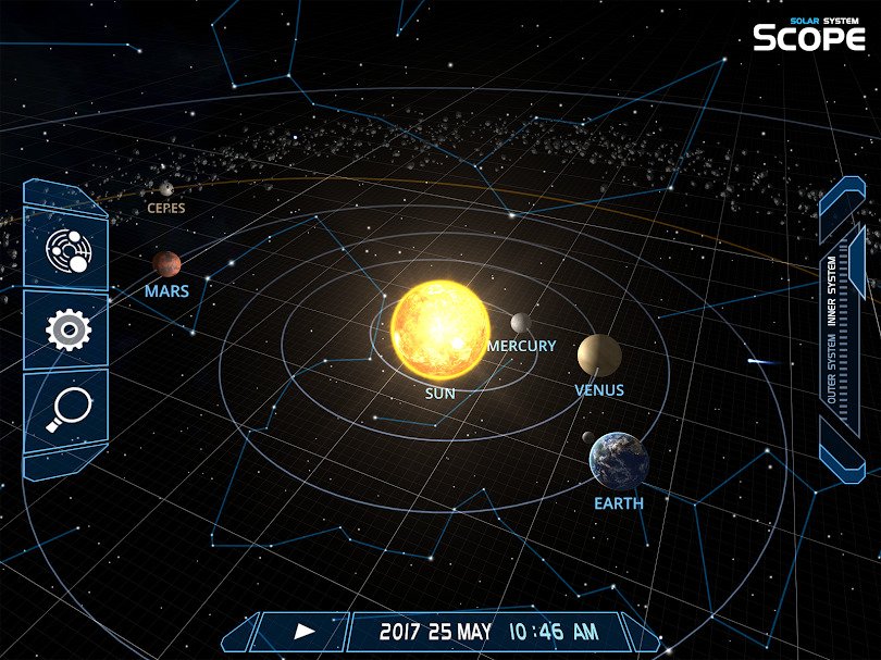 Aplikace Solar System Scope