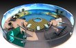 V bazénu si můžete vytvořit iluzi moře. Virtuální obzor přijde při »ponorce« v bunkru vhod.