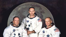 Zleva: Neil Armstrong, Michael Collins a Edwin „Buzz“ Aldrin