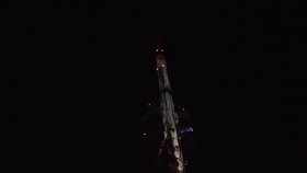 Apollo 11 videomapping na Žižkovské věži