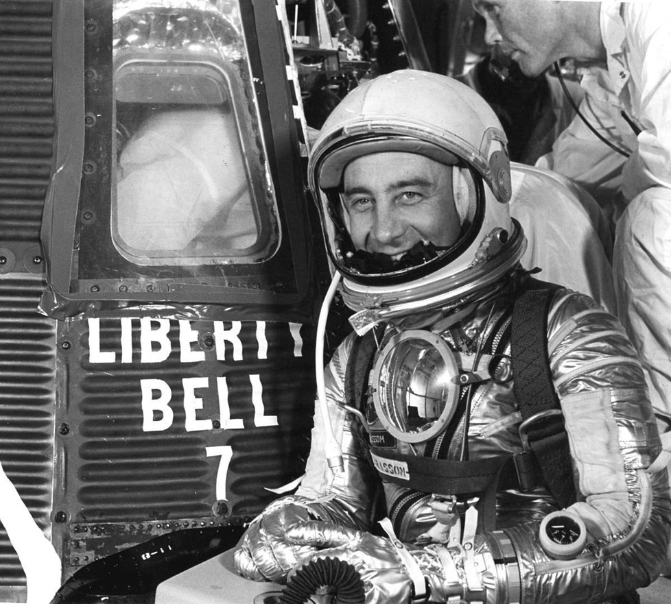 Gus Grissom chvíli předtím, než se stal třetím mužem ve vesmíru.