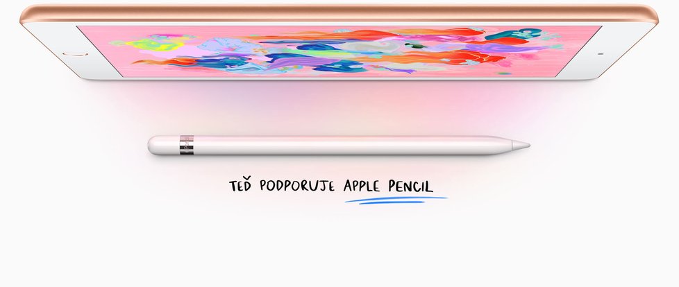  iPad se po vzoru iPadu Pro dočkal podpory tužky Apple Pencil.