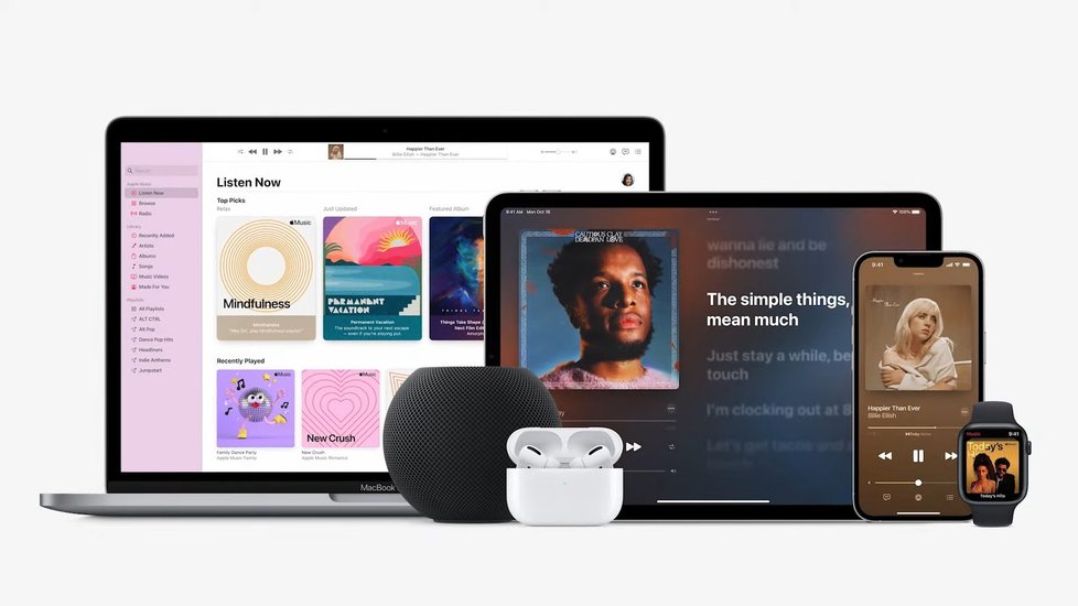 Apple Music je hojně podporovanou streamovací službou.