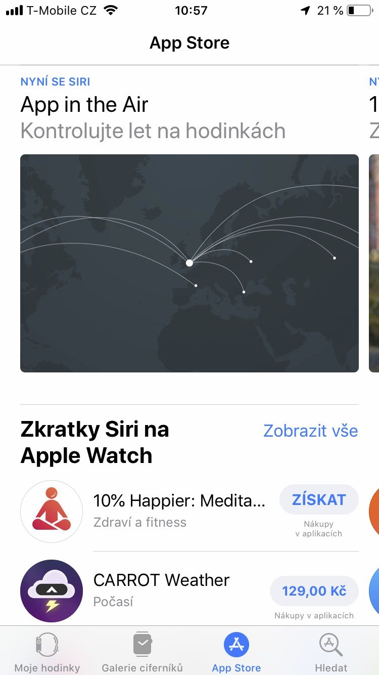 Většinu věcí lze nastavit i přes aplikaci na iPhonu