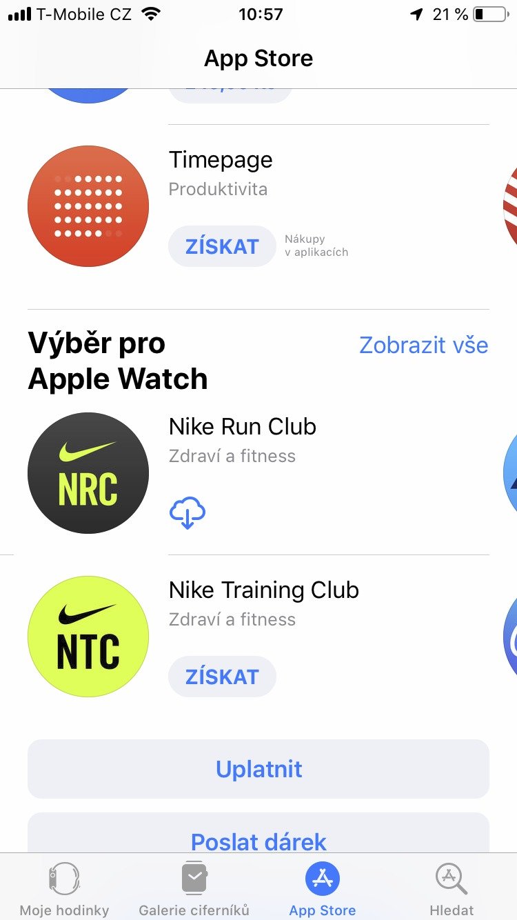 Většinu věcí lze nastavit i přes aplikaci na iPhonu