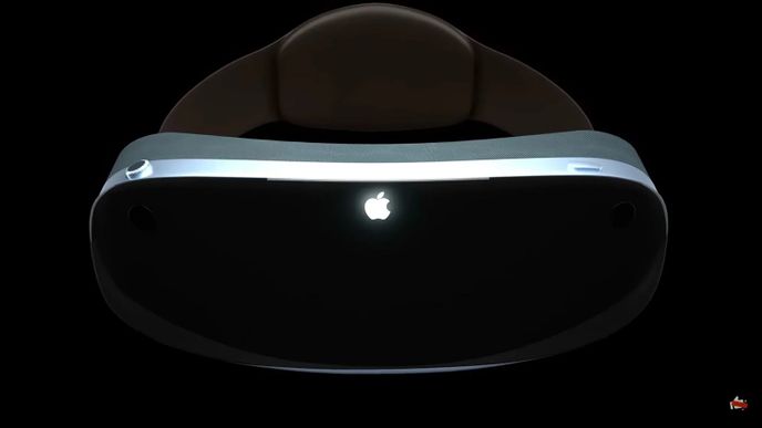 Nástřel možné podoby budoucích brýlí pro virtuální realitu od firmy Apple. Designérem je Antonio DeRosa