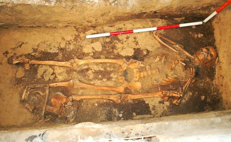 Vědci z Ústavu archeologické památkové péče Brno našli kostry ve sklepě domu ve Staňkově ulici v Brně při statickém zajíštění budovy před její rekonstrukcí.