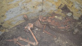 V Mutěnicích objevili archeologové ostatky zvířat, mezi kterými ležela i lidská kostra.