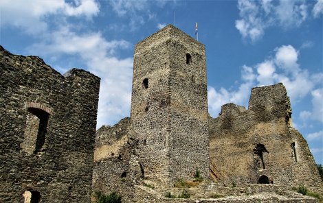 Zřícenina hradu Rokštejn na Jihlavsku.