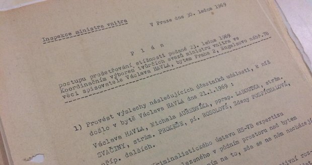 Archiv bezpečnostních složek představil 17. listopadu 2019 dokumenty vztahující se k osobnosti Václava Havla.
