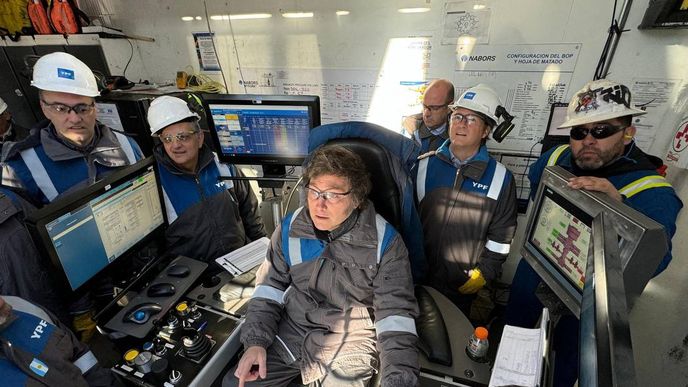 Argentinský prezident Javier Milei silně sází na rozvoj energetického exportu. Argentinský prezident Javier Milei silně sází na rozvoj energetického exportu.