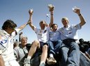 Současný šéf FIA Jean Todt (uprostřed) byl v 80. letech Ariho nadřízeným, protože vedl sportovní stáj Peugeotu. Utkali se spolu o vedení organizace.