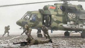 Vojenské cvičení běloruské armády (únor 2022)