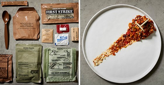 Skvělý pokus: Kuchař a fotograf vytvořili z jídla pro vojáky menu michelinské restaurace